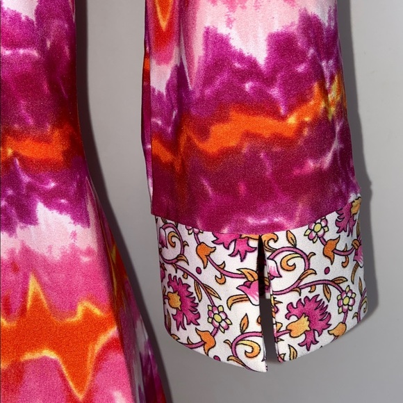 Vertigo Paris”Anjelne” Dress Floral Print Drawstring Neck Empire Line Sz M Nwot - Picture 6 of 7